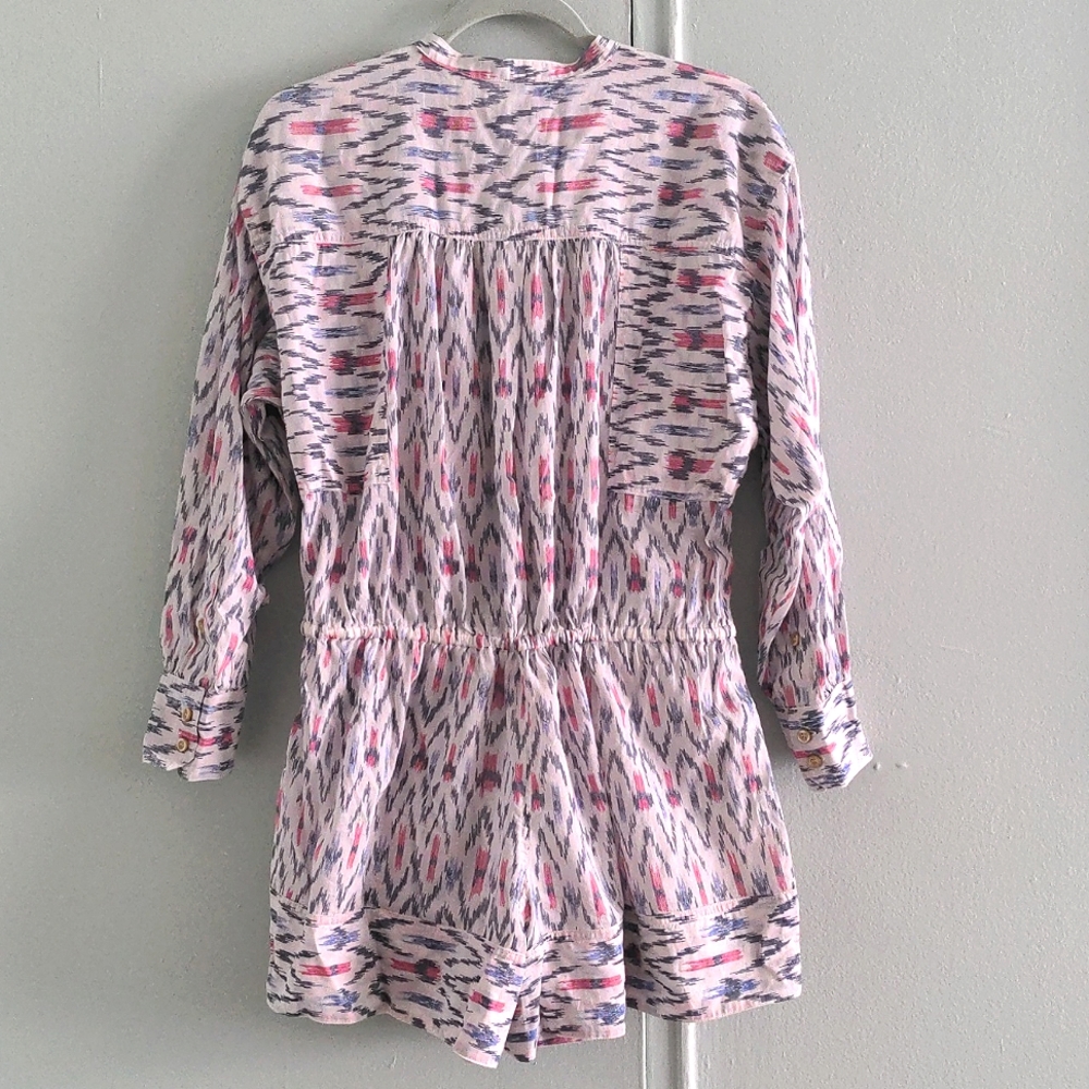 ISABEL MARANT Étoile Lehana Long Sleeve Ikat Romper - Picture 5 of 11